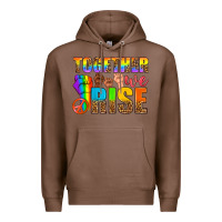 Chestnut LGBTQ+ together we rise Premium Hoodie - NancyCooperArtShop