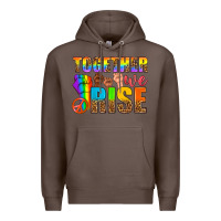 Coffee LGBTQ+ together we rise Premium Hoodie - NancyCooperArtShop