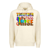 Sandshell LGBTQ+ together we rise Premium Hoodie - NancyCooperArtShop
