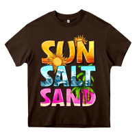 Chocolate Brown sun salt sand Heavy Core Tee - texasbilliewilder