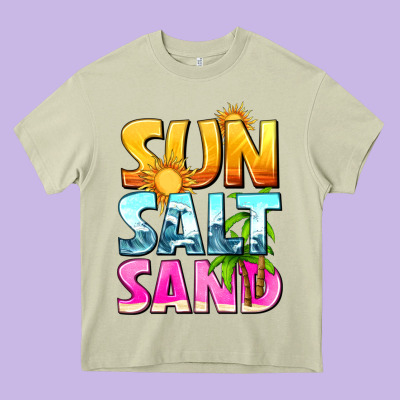 Sun Salt Sand Heavy Core Tee Designed By Texasbilliewilder