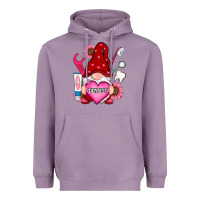 Lavender valentines day dentist gnome Heavyweight Hoodie - RanaPortraitStore