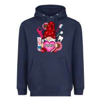 Navy valentines day dentist gnome Heavyweight Hoodie - RanaPortraitStore