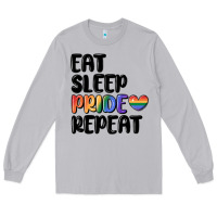 Moon Dust eat sleep pride repeat Long Sleeve Tee - MaliasSmallBusiness