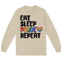 Mushroom eat sleep pride repeat Long Sleeve Tee - MaliasSmallBusiness