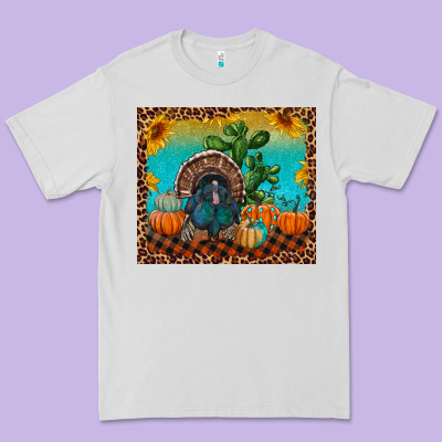 Turkey And Pumpkins Premium Tee Designed By Ranaportraitstore