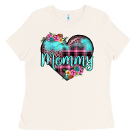 Bone mommy leopard turquoise heart Ladies Tee - JahusDesignShop