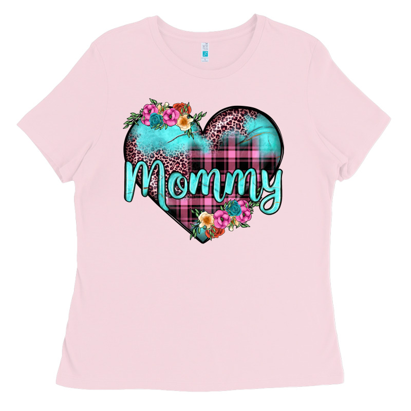 Mommy Leopard Turquoise Heart Ladies Tee by JahusDesignShop | Teevron