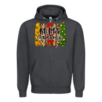 Smoke merry christmas brushstrokes Zipper Hoodie - MaliasSmallBusiness