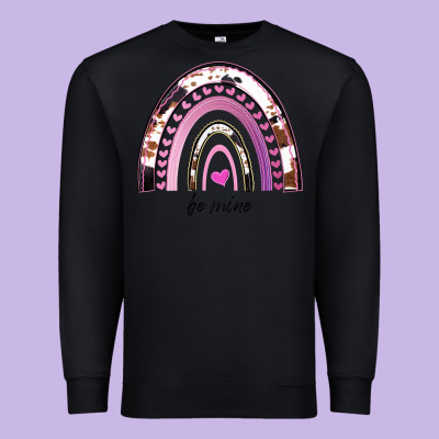 Valentines Day Rainbow, Valentines Day Rainbow Cowhide, Premium Sweatshirt Designed By Bettercallsaul