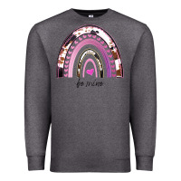 Charcoal Heather Valentines Day Rainbow, Valentines Day Rainbow Cowhide, Premium Sweatshirt - Bettercallsaul