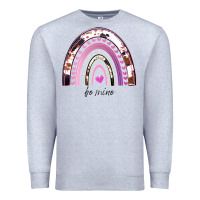 Heather Grey Valentines Day Rainbow, Valentines Day Rainbow Cowhide, Premium Sweatshirt - Bettercallsaul