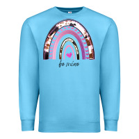Ocean Blue Valentines Day Rainbow, Valentines Day Rainbow Cowhide, Premium Sweatshirt - Bettercallsaul