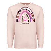 Pale Pink Valentines Day Rainbow, Valentines Day Rainbow Cowhide, Premium Sweatshirt - Bettercallsaul