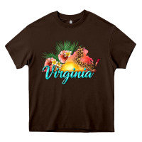 Chocolate Brown summer virginia Heavy Core Tee - texasbilliewilder