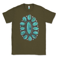 Army Green Turquoise Gemstone Jewelry Classic Tee - LillyAllenDesigns