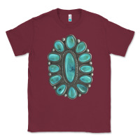 Burgundy Turquoise Gemstone Jewelry Classic Tee - LillyAllenDesigns