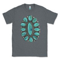 Charcoal Heather Turquoise Gemstone Jewelry Classic Tee - LillyAllenDesigns