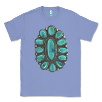 Colony Blue Turquoise Gemstone Jewelry Classic Tee - LillyAllenDesigns
