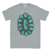 Heather Grey Turquoise Gemstone Jewelry Classic Tee - LillyAllenDesigns