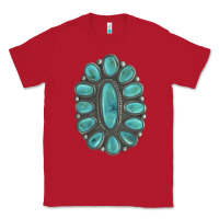 Red Turquoise Gemstone Jewelry Classic Tee - LillyAllenDesigns