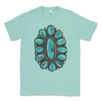 Seafoam Turquoise Gemstone Jewelry Classic Tee - LillyAllenDesigns