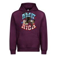 Mauve Wine American Eagle Urban Hoodie - HowdyJamesFarm