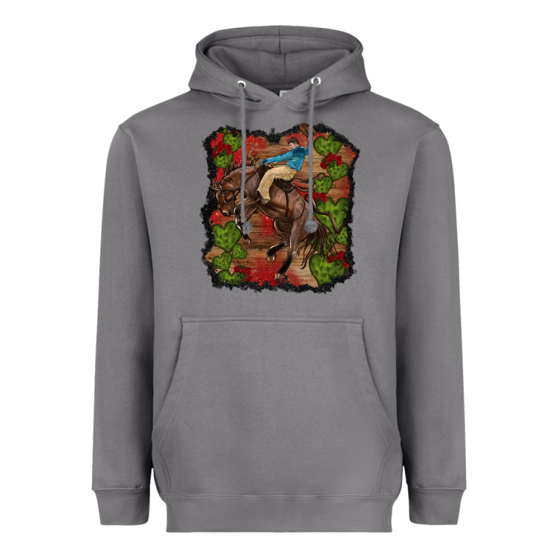 Valentines Day Cowboy Cactus Rose Heavyweight Hoodie by RanaPortraitStore | Teevron