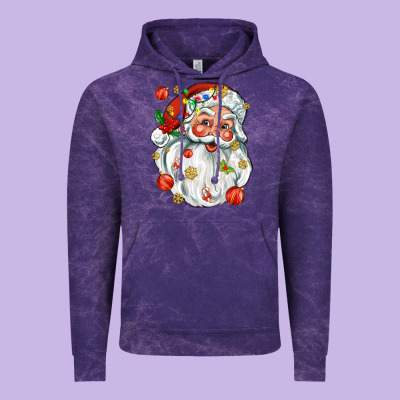 Santa With Little Christmas Vintage Hoodie Designed By Adodesignshop