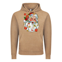 Vintage Coffee santa with little christmas Vintage Hoodie - AdoDesignShop