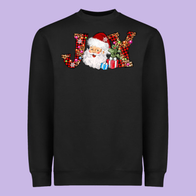 Joy Christmas Santa Heavyweight Sweatshirt Designed By Adodesignshop
