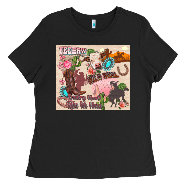Yeehaw Western Ladies Tee by Zillion Design Studio | Teevron