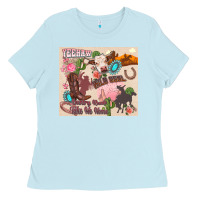 Baby Blue yeehaw western Ladies Tee - Zillion Design Studio