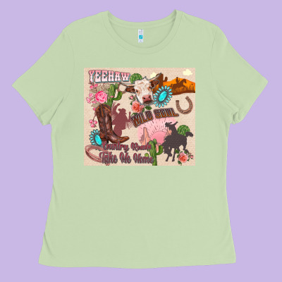 Yeehaw Western Ladies Tee Designed By Zillion Design Studio