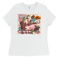 White yeehaw western Ladies Tee - Zillion Design Studio