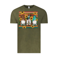 Vintage Olive western gnomes cactus sunflowers serape wooden leopard gemstone Vintage Tee - Artiststas