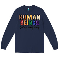 Navy human beings colors may vary Long Sleeve Tee - MaliasSmallBusiness