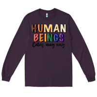 Plum human beings colors may vary Long Sleeve Tee - MaliasSmallBusiness