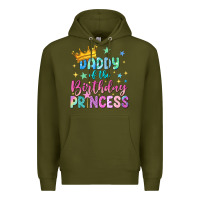 Army Green daddy of the birthday princess Premium Hoodie - NancyCooperArtShop