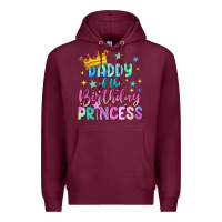 Burgundy daddy of the birthday princess Premium Hoodie - NancyCooperArtShop