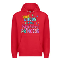 Red daddy of the birthday princess Premium Hoodie - NancyCooperArtShop