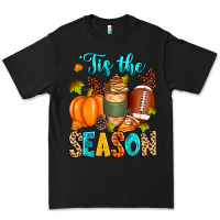 Black 'tis the season american  football Premium Tee - Zillion Design Studio