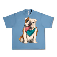 Pebble Blue english bulldog Urban Heavy Tee - Artiststas