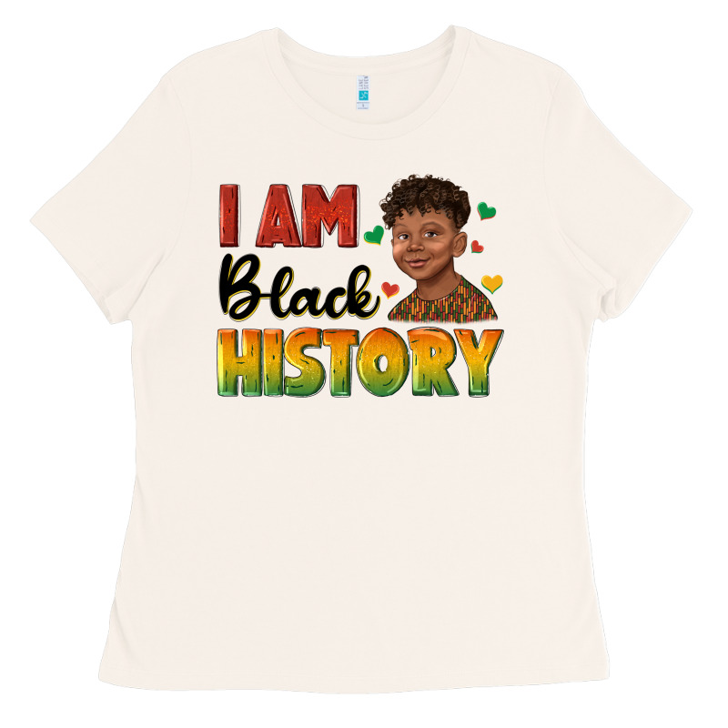 I Am Black History With Afro Black Boy Ladies Tee by texasbilliewilder | Teevron