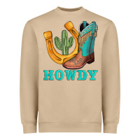 Mushroom howdy turquoise cowboy boots horseshoe Heavyweight Sweatshirt - AdoDesignShop
