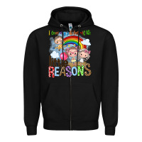 Black i love my job for all the little reasons Zipper Hoodie - NancyCooperArtShop