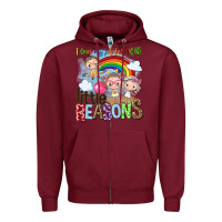 Burgundy i love my job for all the little reasons Zipper Hoodie - NancyCooperArtShop