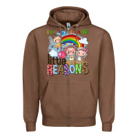 Chestnut i love my job for all the little reasons Zipper Hoodie - NancyCooperArtShop