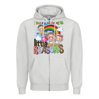 Dove Grey i love my job for all the little reasons Zipper Hoodie - NancyCooperArtShop