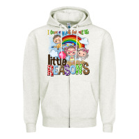 Oatmeal Heather i love my job for all the little reasons Zipper Hoodie - NancyCooperArtShop